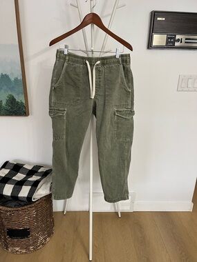 Gap Olive Cargo Pants with Drawstring